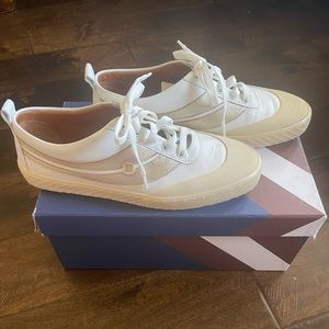 Authentic Bally white leather tennis shoes